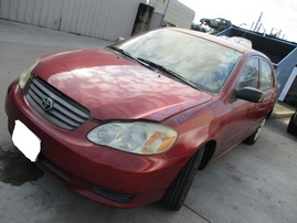 2003 TOYOTA COROLLA CE RED 1.8L MT Z16550